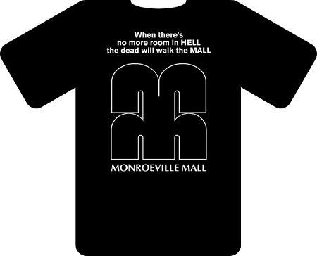 Dawn of the Dead Logo - Monroeville Mall Dawn Of The Dead T Shirt (Size: Small)