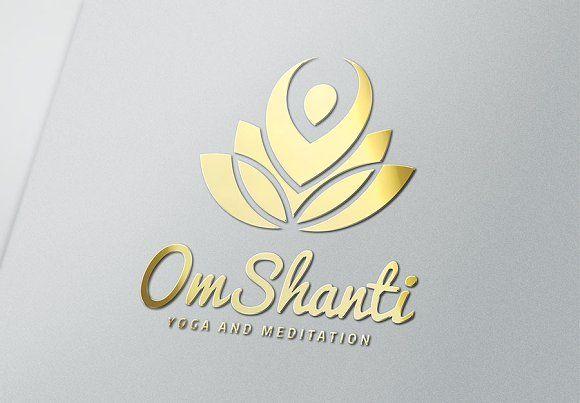 Meditation Logo - Om Shanti and Meditation Logo Logo Templates Creative Market