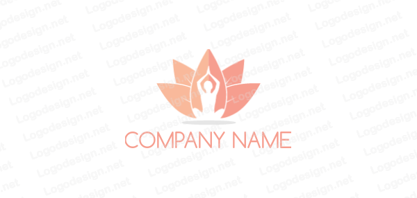 Yoga Flower Logo - abstract person performing yoga inside lotus flower | Logo Template ...