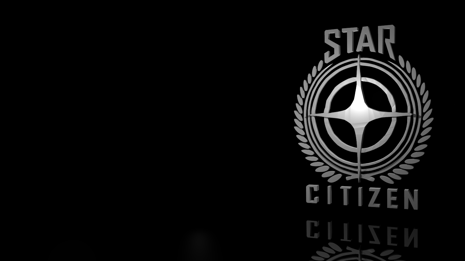Star and White R Logo - Star Citizen 3D Logo Wallpaper (1600x900)
