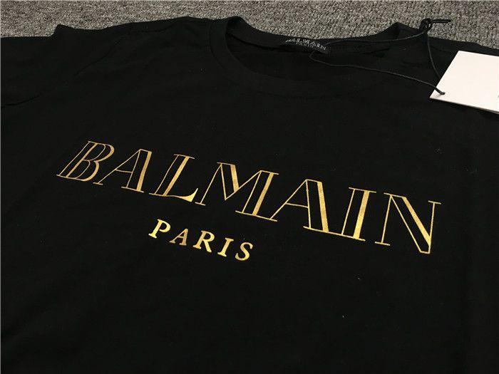 Balmain Paris Logo - Balmain Paris Logo-print Cotton Black T-shirt