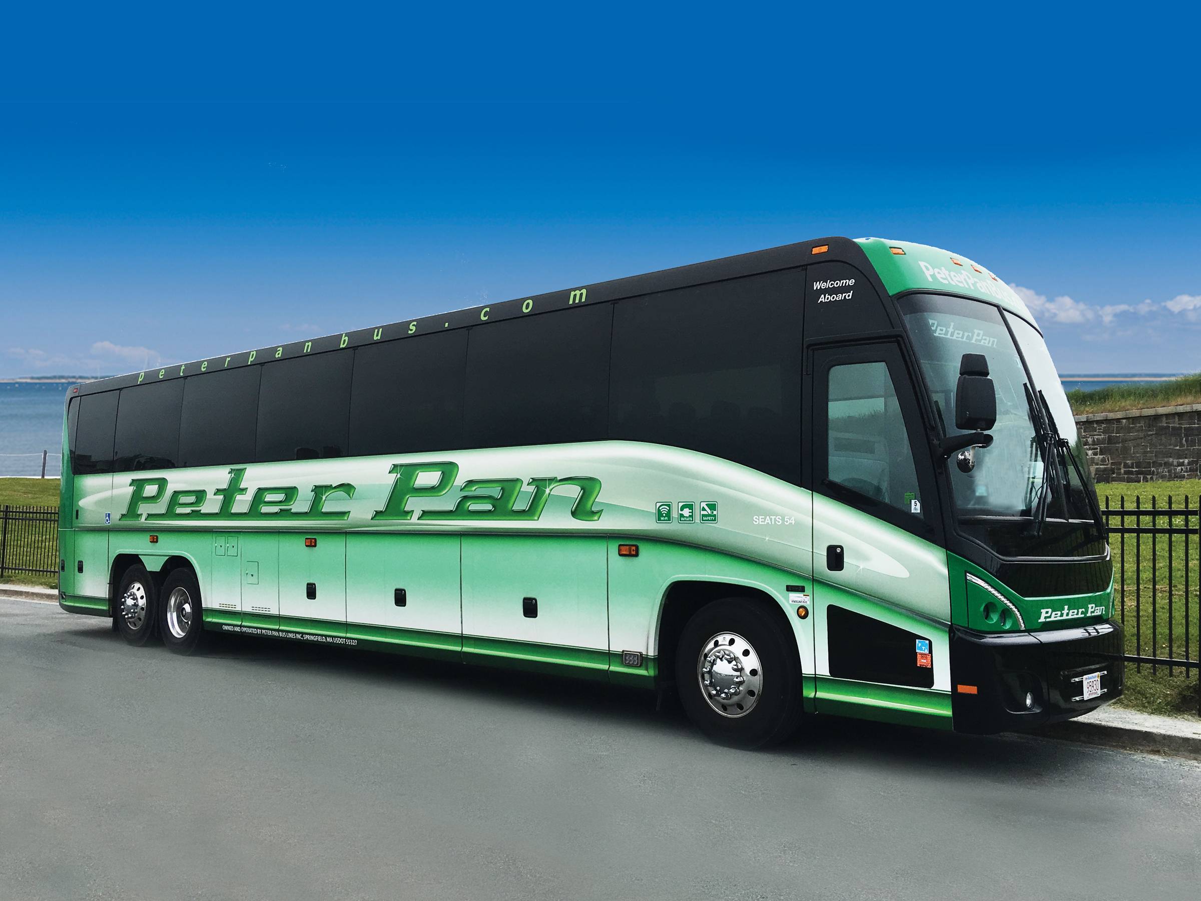 Peter Pan Bus Logo - Reliable transportation to Boston & New York City for as LOW as $5