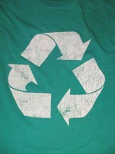Green Recycle Logo - XL green RECYCLE LOGO t-shirt by M&O KNITS | eBay