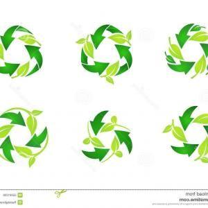 Green Recycle Logo - Green Recycle Logo And Globe Vector Clipart