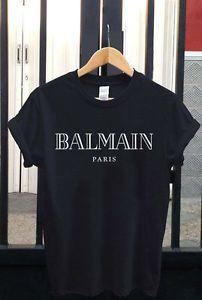 Balmain Paris Logo - NEW BALMAIN PARIS LOGO CREW NECK MEN'S GILDAN T-SHIRT USA SIZE : S ...