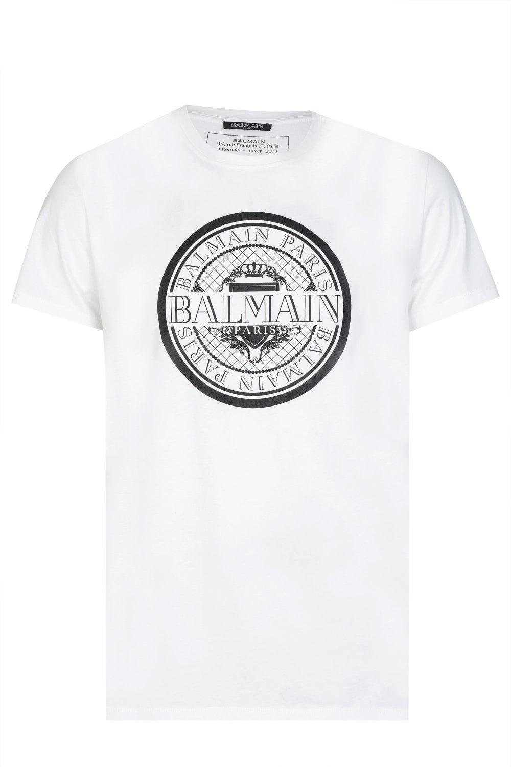 Balmain Paris Logo - BALMAIN Balmain Paris Coin Logo T-shirt - Uncategorised from Circle ...