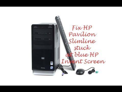 Welcome HP Invent Logo - Fix HP Pavilion Slimline stuck at blue HP Invent Screen - YouTube