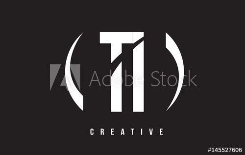 Black and White Letter a Logo - TI T I White Letter Logo Design with Black Background. - Buy this ...