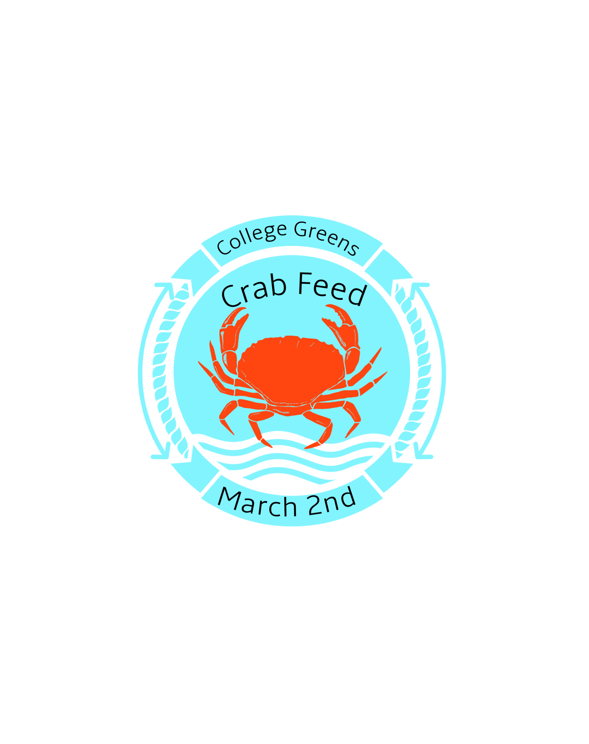 College Greens Logo - Crab Feed at College Greens Cabana Club MAR 2019