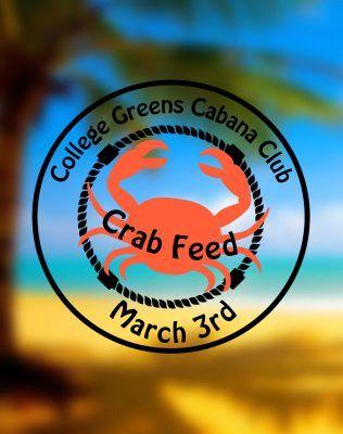 College Greens Logo - Crab Feed at the College Greens Cabana Club