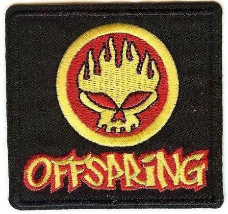 The Offspring Logo - The Offspring Iron-On Patch Square Skull Logo – Rock Band Patches