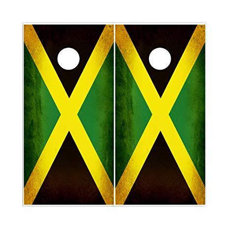 Yellow-Green Flag with Triangle Logo - Amazon.com : Decals N Designs Rustic Jamaican Jamaica Flag Black