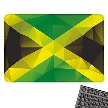 Yellow-Green Flag with Triangle Logo - Amazon.com : Jamaicancomputer Mouse padTriangular Polygon Design