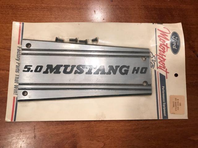 1987 Ford Motorsport Logo - NOS OEM Ford 1987 Mustang 5.0 GT Intake Plate Emblem Badge