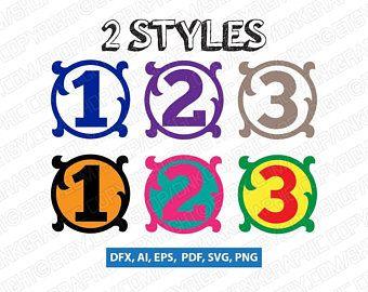 5th Comic Book Style Logo - Comic Book Style Numbers First Second 1st 2nd 3rd 4th 5th