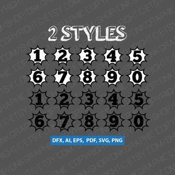5th Comic Book Style Logo - Comic Book Style Numbers First Second 1st 2nd 3rd 4th 5th | Etsy