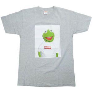 Kermit Supreme Box Logo - SUPREME Kermit the frog Kermit 08SS Kermit BOX logo T-shirt GRAY L ...