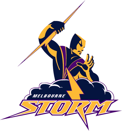 Purple Storm Logo - Melbourne Storm Primary Logo (1998) - A black, purple, yellow ...