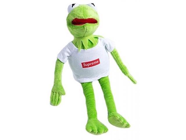 Kermit Supreme Box Logo - Kermit wearing Supreme Plush Toy - Kermit the Frog from Sesame ...