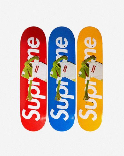 Kermit Supreme Box Logo - The 10 Most Iconic Supreme Skateboard Decks