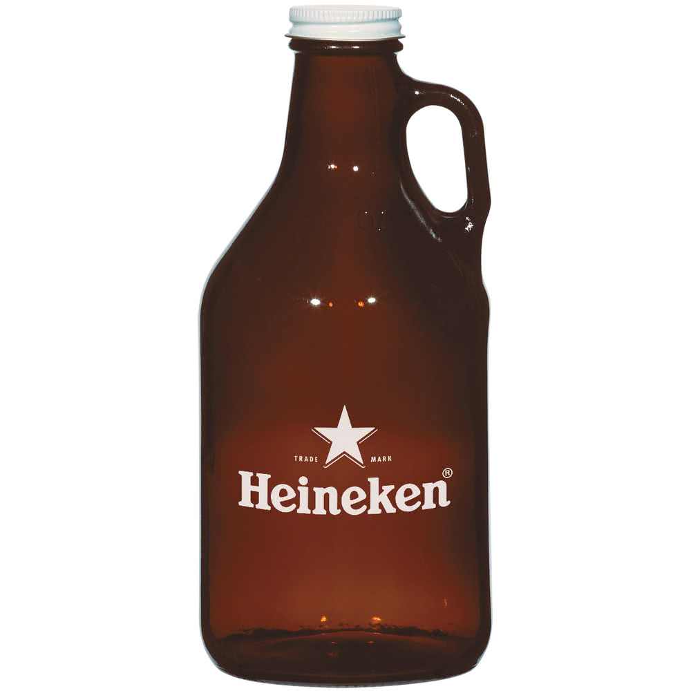Amber Colored Logo - Promotional 32 Oz. Amber Malt Growlers with Custom Logo for $4.61 Ea.