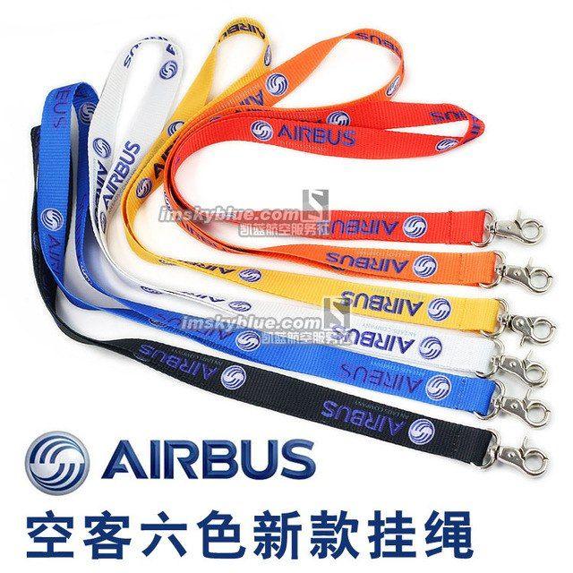 Orange Red Blue Yellow Airline Logo - colors Airbus Logo Sling for Pliot Flight Crew License ID Card