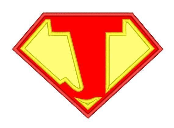J Superman Logo - Alphabet J Superman Font Appliqué Embroidery Font