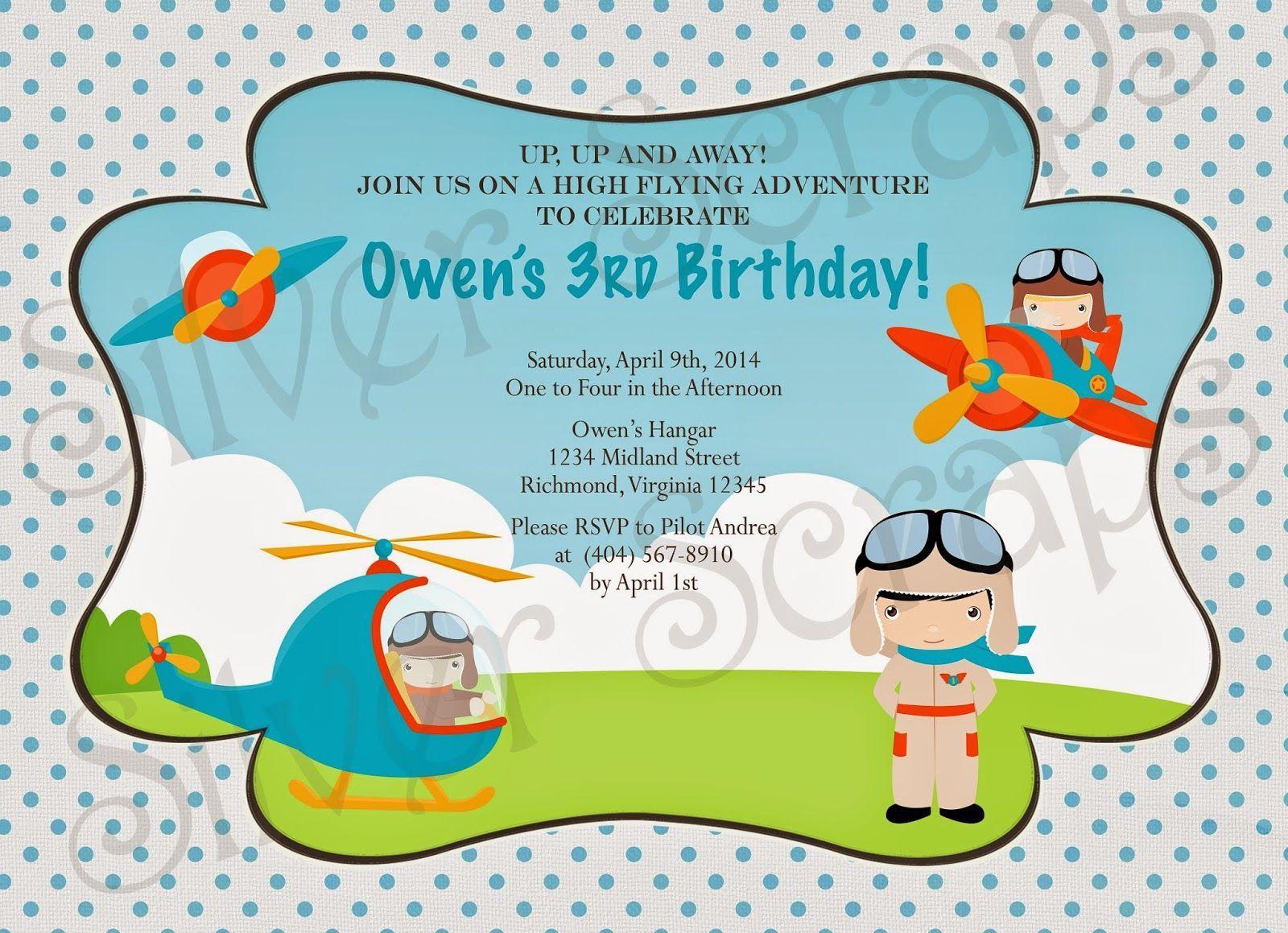 Orange Red Blue Yellow Airline Logo - Up, Up, and Away - Custom Digital Airplane Birthday Invitation -Boy ...