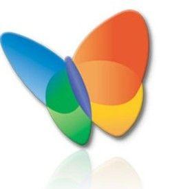 Rainbow Butterfly Logo - Microsoft rainbow butterfly Logos