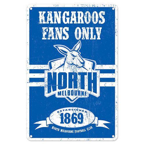 Team Obey Logo - AFL Obey The Rules Retro Metal Sign Team North Melbourne