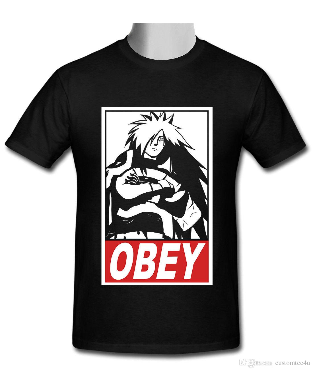 Team Obey Logo - OBEY Madara Uchiha Support Dropship Black T Shirt Size S To 2XL T