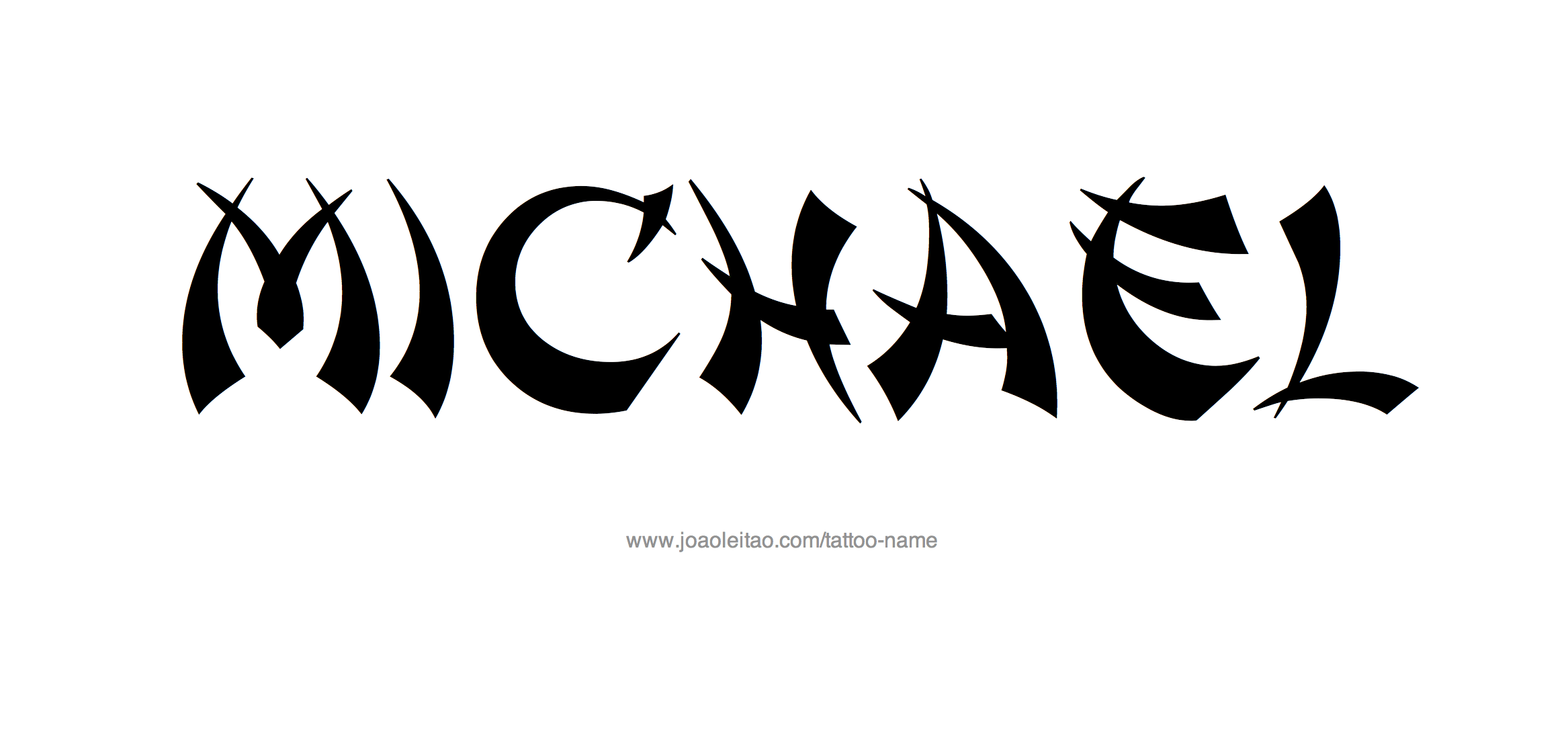 Mikey Name Logo - Michael Name Tattoo Designs