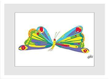 Rainbow Butterfly Logo - Amazon.com: Eric Carle 'Rainbow Butterfly' Framed Painting Print, 24 ...