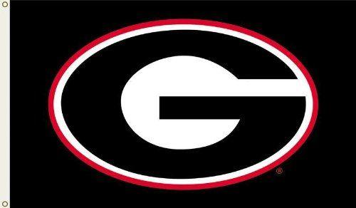 Georgia G Logo - NCAA Georgia Bulldogs 3-by-5 Foot Flag G Logo with Black Background ...