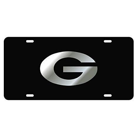 Georgia G Logo - Amazon.com : Georgia Bulldogs Mirror Laser License Plate Tag Black ...