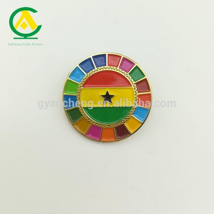 Red Yellow Green Star Logo - Metal Rainbow Red Yellow Green Star Ghana Soft Enamel Lapel Pin ...