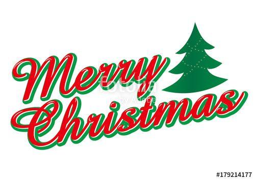 Merry Christmas Logo - メリークリスマスのロゴ もみの木のイラスト ｜Merry Christmas logo ...