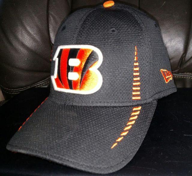 Bengals B Logo - Era Cincinnati Bengals Black/orange Chrome Tech 39thirty Flex Hat | eBay