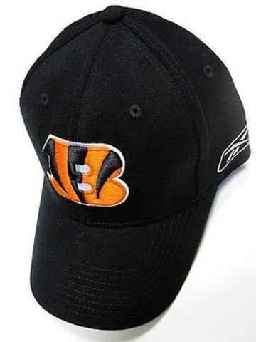 Bengals B Logo - Cincinnati Bengals NFL Reebok Sideline Black Hat Cap Orange B Logo ...