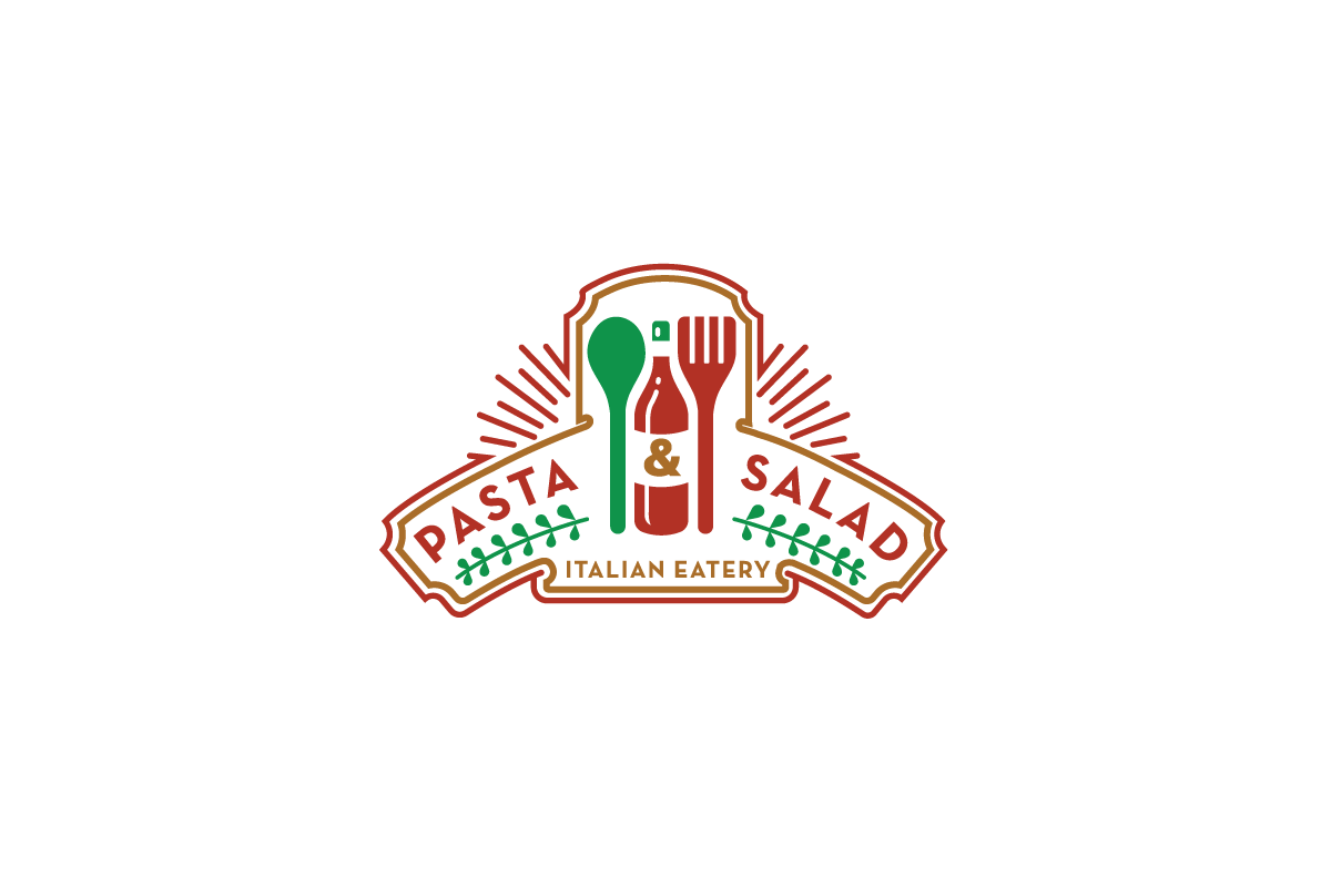 Italian Restaurant Logo - Pasta and Salad Italian Eatery Restaurant Logo Design