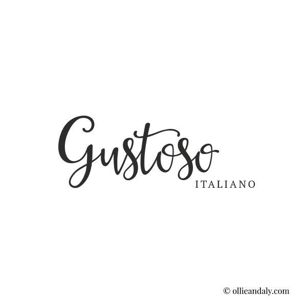 Italian Restaurant Logo - Ollie & Aly | Gustoso Italian Restaurant Logo Design