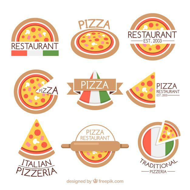 Italian Restaurant Logo - Italian restaurant logo collection Vector