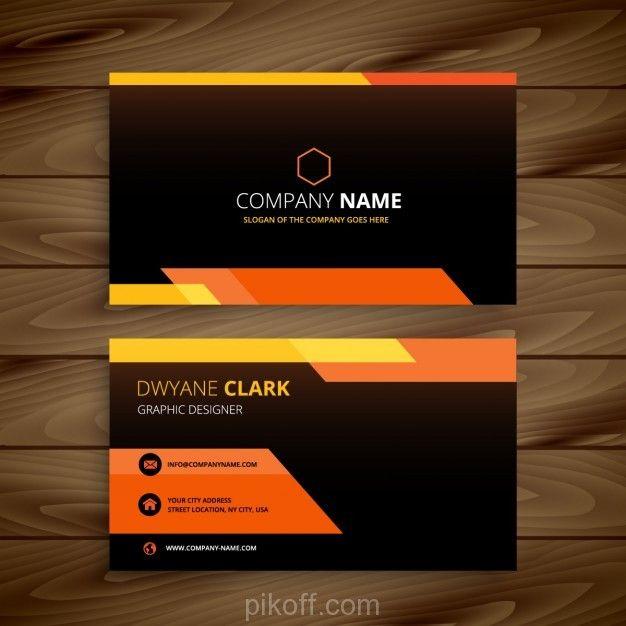 Orange Black Business Logo - Ai Orange and black business card vector free download