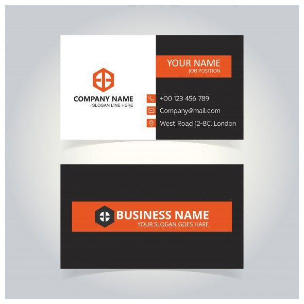 Orange Black Business Logo - Orange and black business card template Vector | Free Download