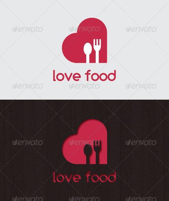 Heart Food Logo - love food LOGO #GraphicRiver love food LOGO CMYK color // AI, EPS