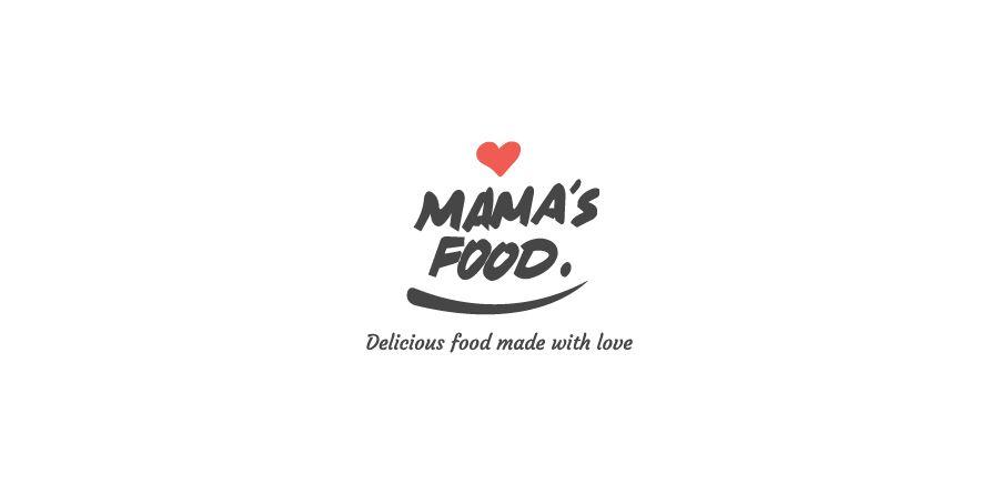 Heart Food Logo - Mama's food logo, Logo design