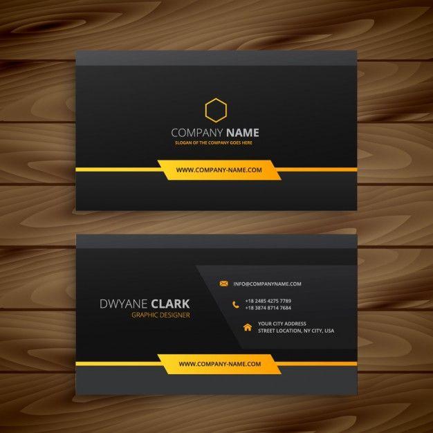 Orange Black Business Logo - Download Vector - Black business card with orange decoration ...