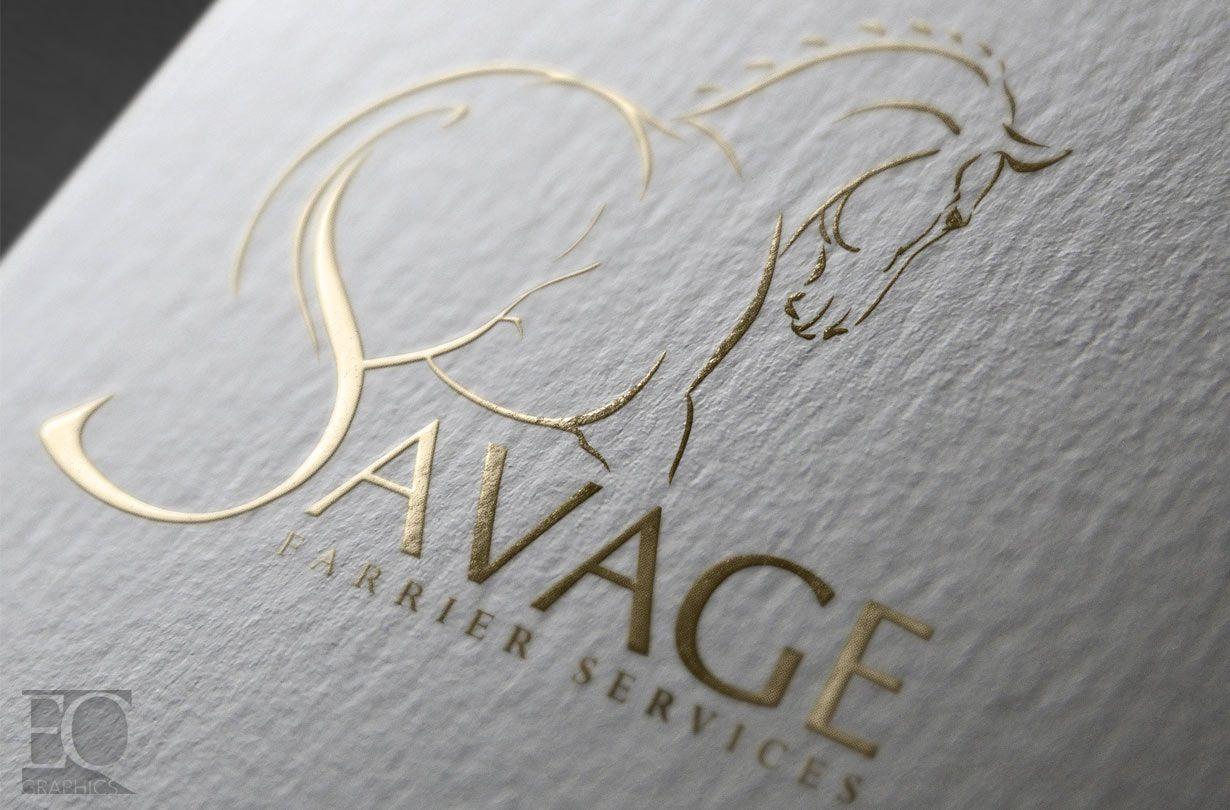 Savage Services Logo - EQ Graphics. Custom Horse Logos Handcrafted for Equine Businesses