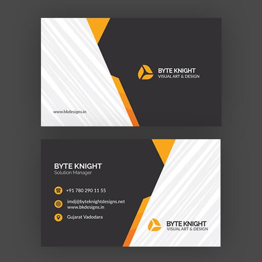 Orange Black Business Logo - Black business card with orange details vc161 - BK Designs