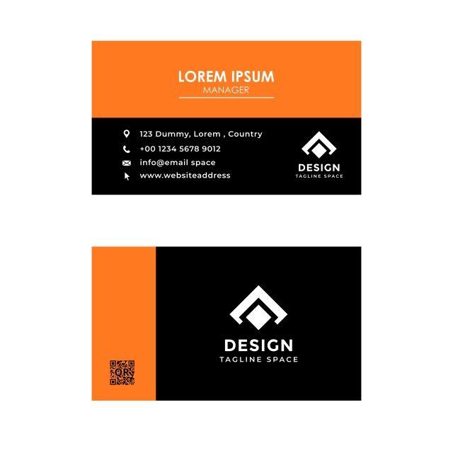 Orange Black Business Logo - orange and black business card template Template for Free Download ...